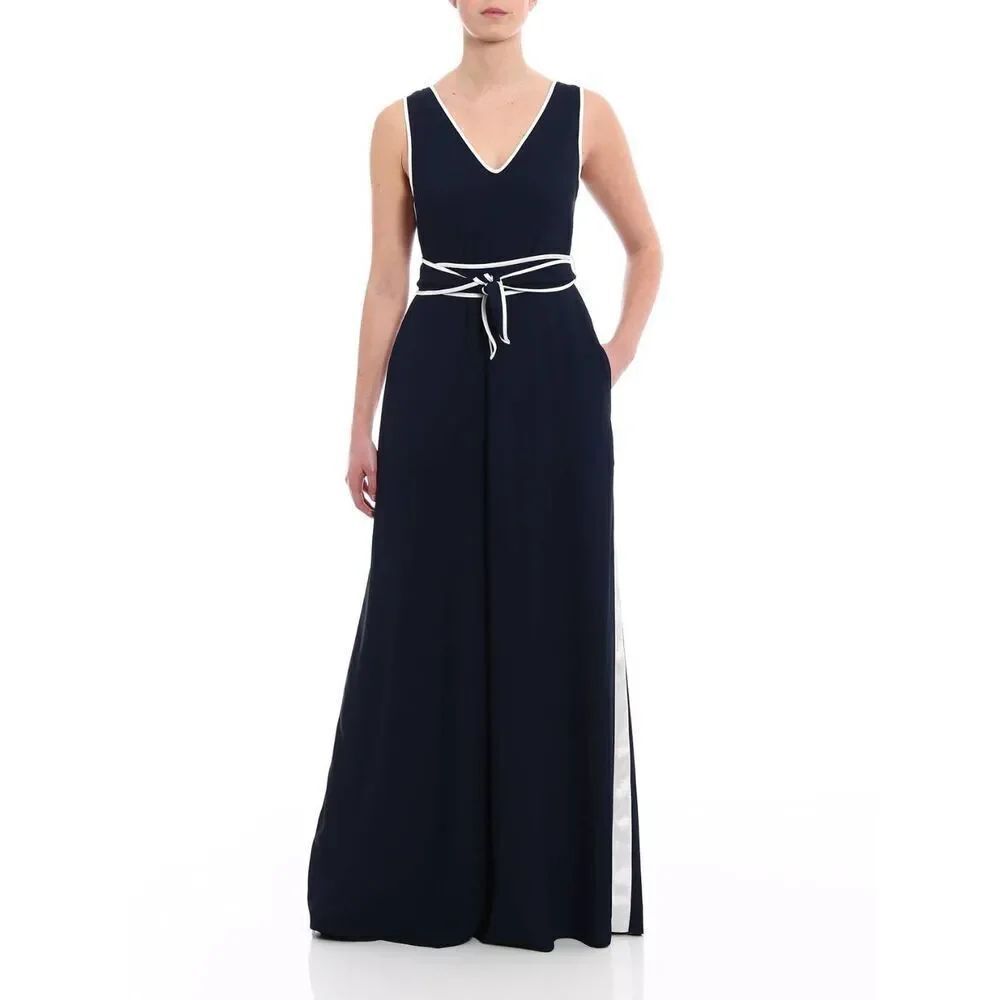 DIANE VON FURSTENBERG Crepe wide leg belted jumpsuit